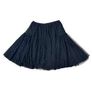 Vintage Anthropologie Odille Black Layered Tulle Skirt